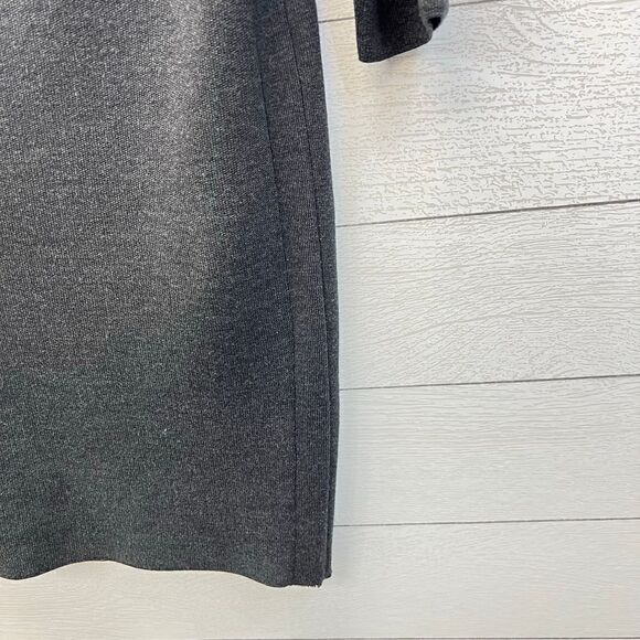 Vince Wool Charcoal Grey Mixed Media Sweater Dress Size M - Picture 6 of 10